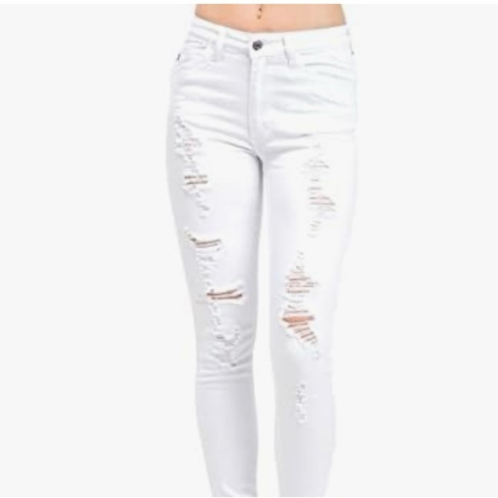 New KanCan High Rise Distressed Skinny Jeans Size 26